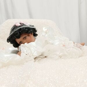 Artmark Debutante African American Doll with Pillow, Porcelain